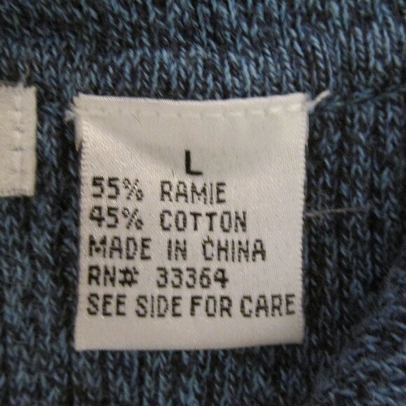 ENERGIE WOMEN'S JUNIOR'S SIZE L SWEATER BLUE DENIM COLOR KNIT LONG SLEEVE TOP - Picture 5 of 8